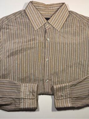 Hugo Boss Striped Slim Fit Dress Shirt Men’s L Multicolor